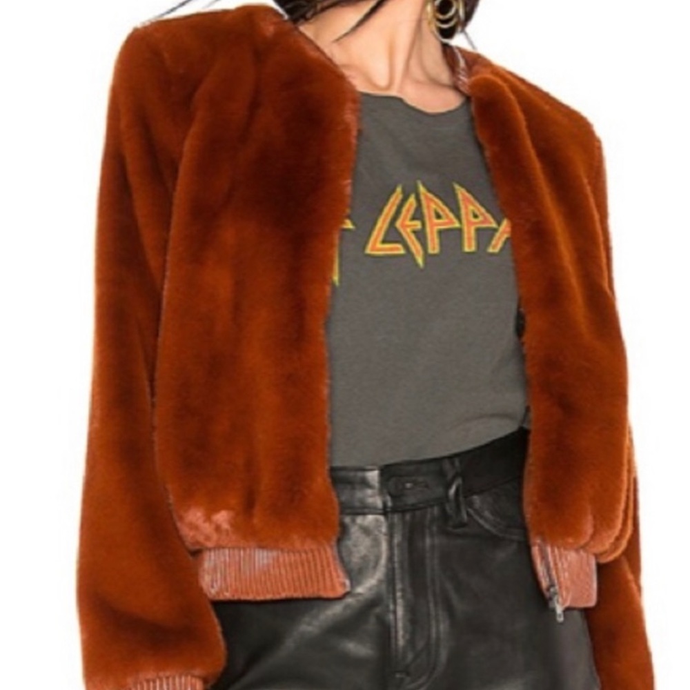 Astr the label Frankie faux fur jacket